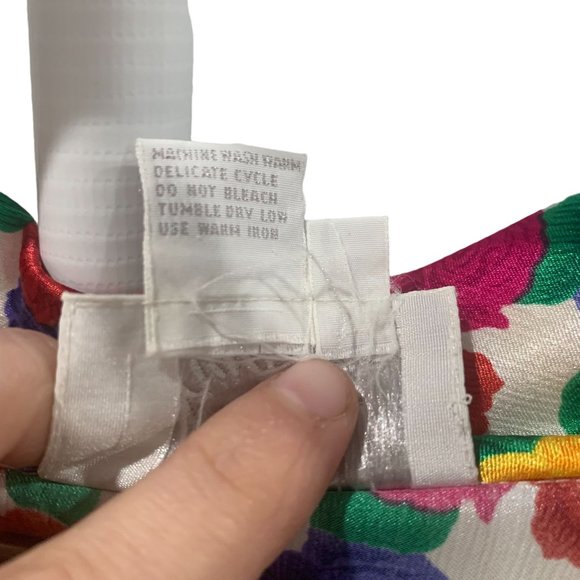 Vintage Lady Shapely Faux Wrap Floral Peplum Blouse Size 24W - Picture 8 of 10